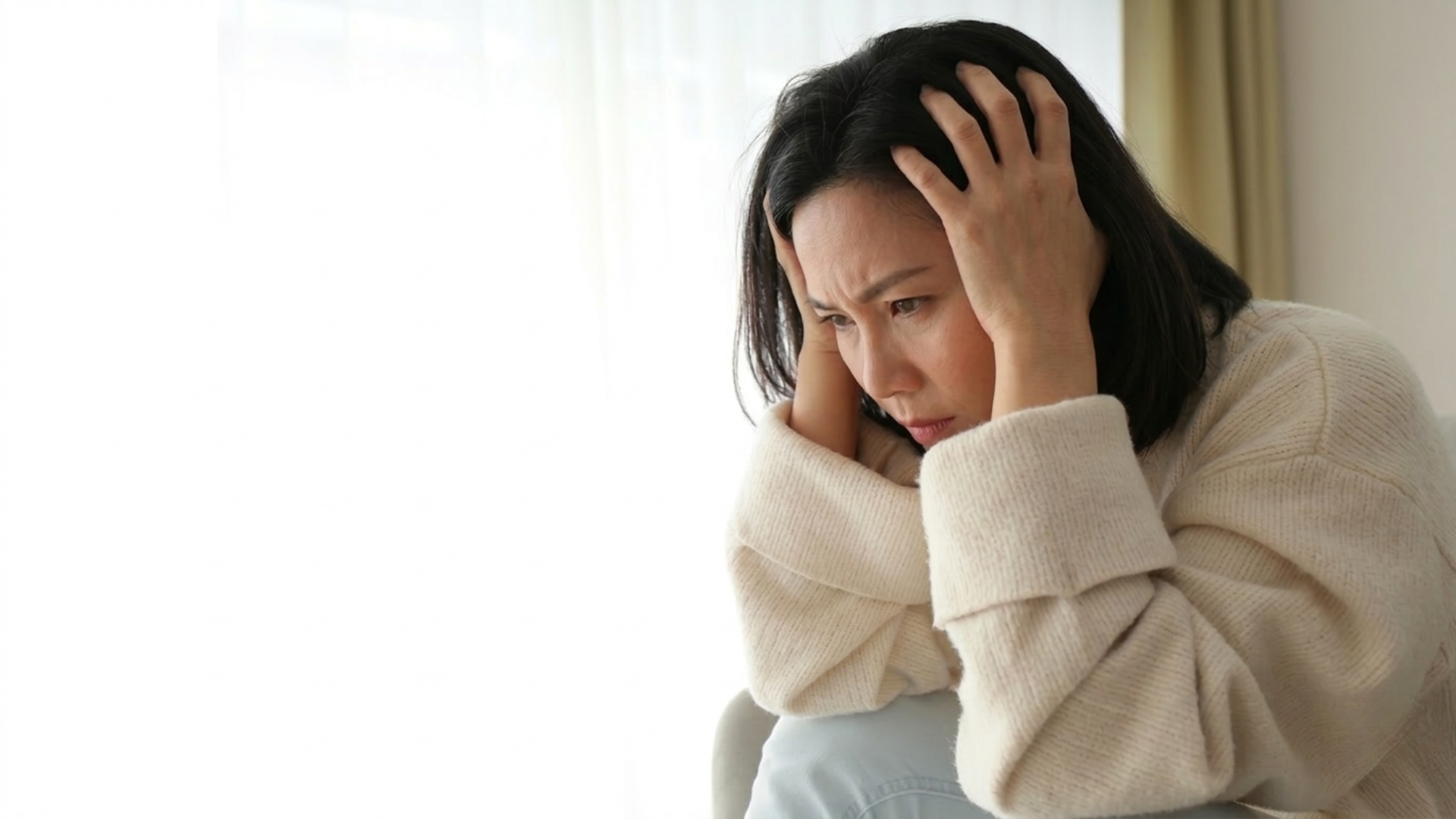 Woman in contemplative mood